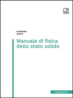 cover image of Manuale di fisica dello stato solido